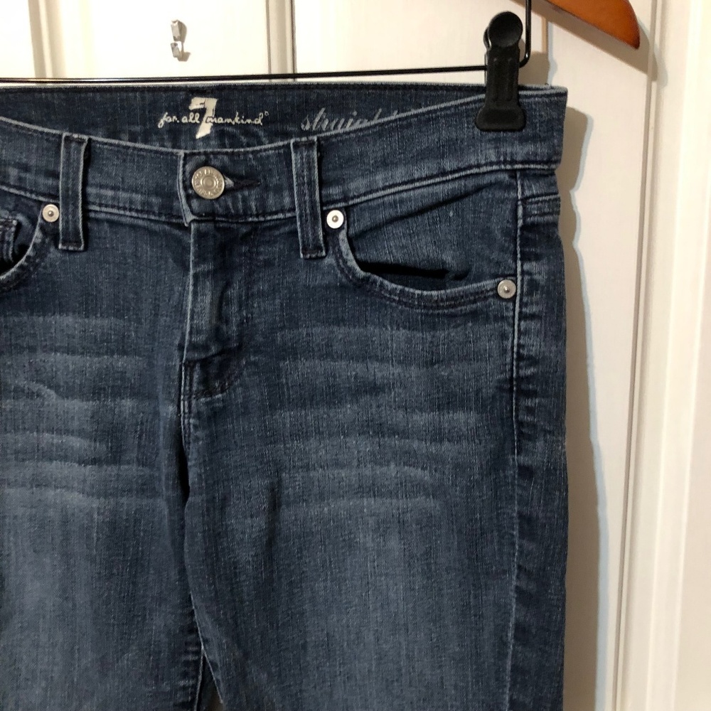 7 For All Mankind Straight Leg Jeans Size 26 - Picture 3 of 8